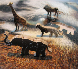 Berkshire Puzzles Safari Animals Figurals