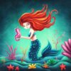 Illustration of a cute mermaid