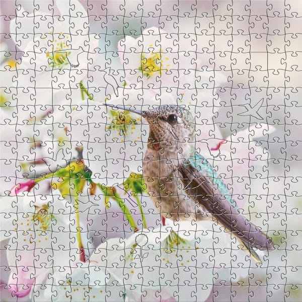 Anna's Hummingbird Large Wooden Jigsaw Puzzle Composite 1000x1000