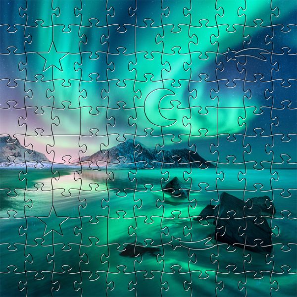 Aurora Borealis LPM Wooden Jigsaw Puzzle Composite 1000x1000px