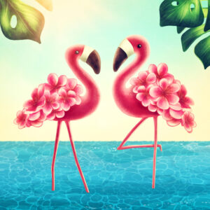 Peapod Puzzles- Flamingos
